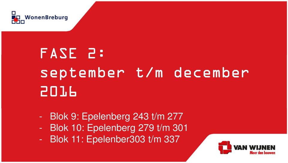 277 - Blok 10: Epelenberg 279 t/m