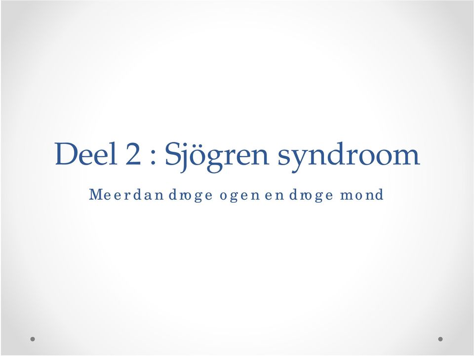 syndroom Meer