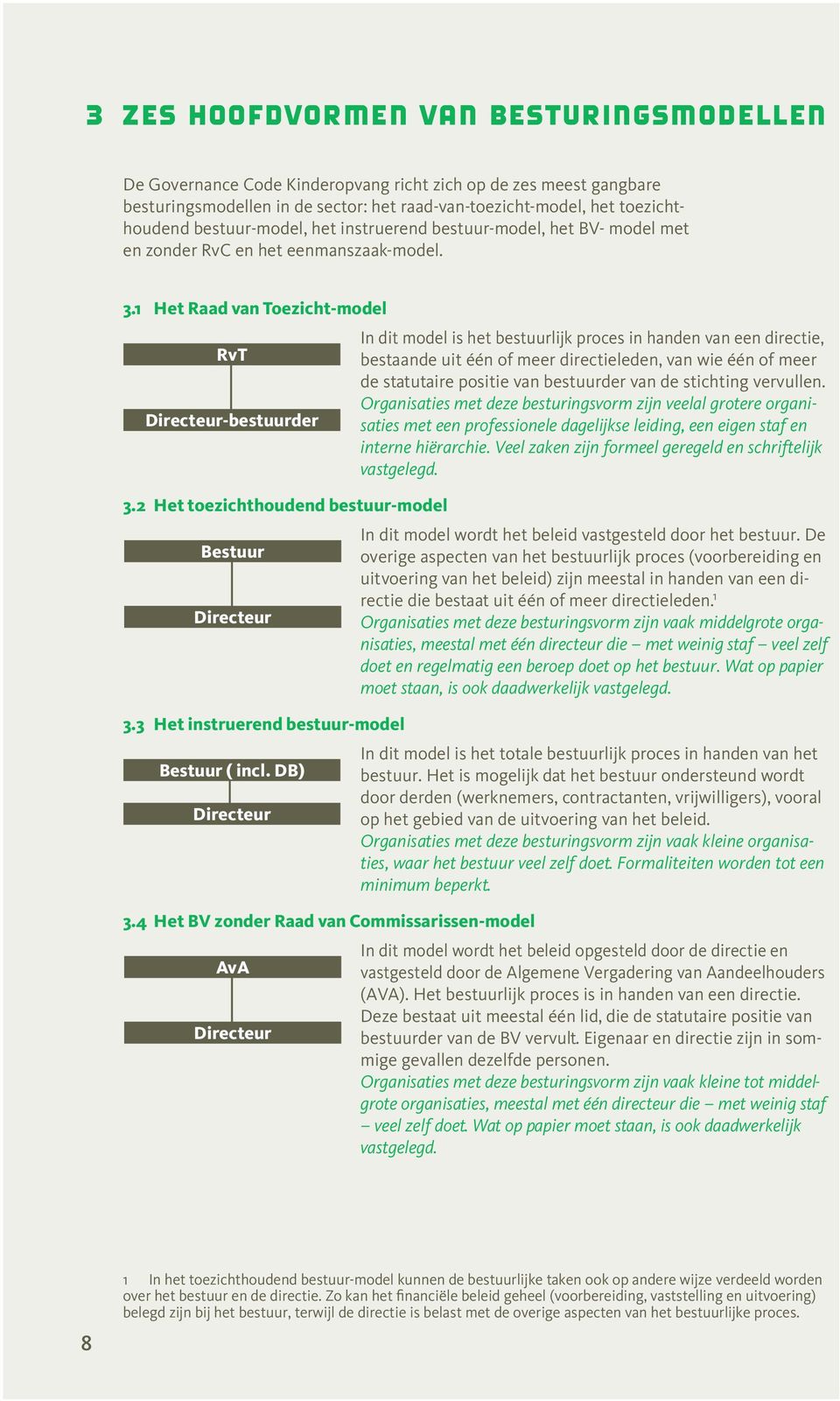 1 Het Raad an Toezicht-model In dit model is het bestuurlijk proces in handen an een directie, RT bestaande uit één of meer directie leden, an wie één of meer de statutaire positie an bestuurder an