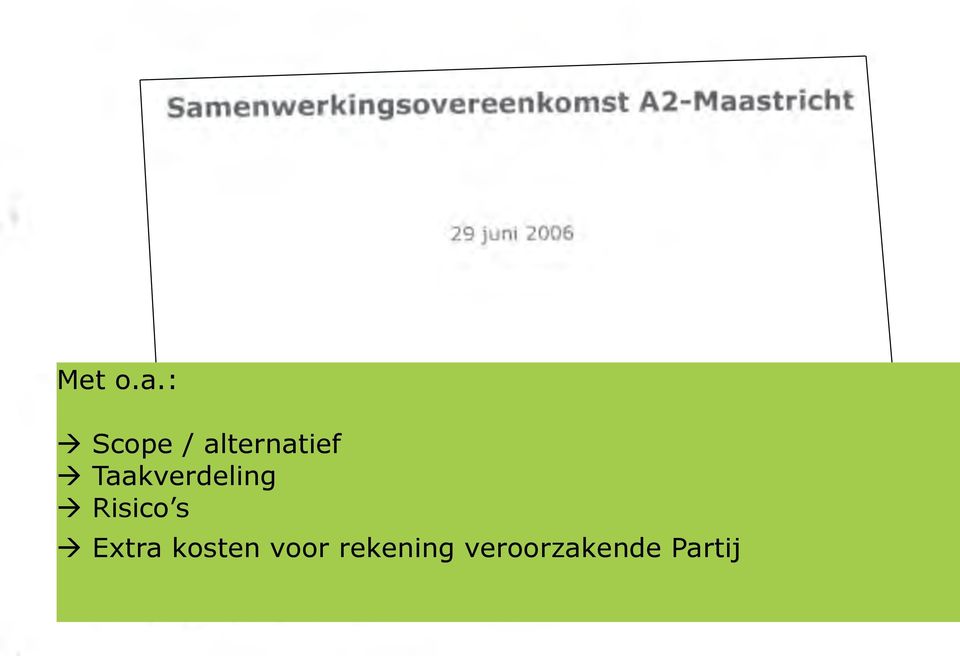 Taakverdeling à Risico s à