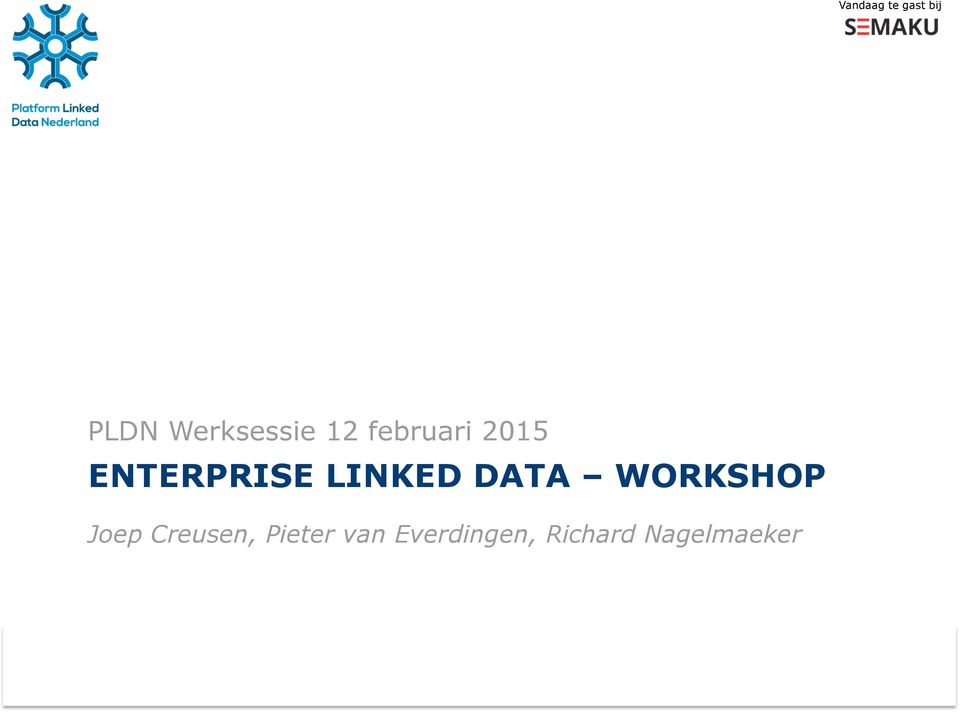 DATA WORKSHOP Joep Creusen, Pieter