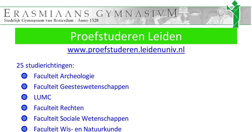 Proefstuderen Leiden www.proefstuderen.leidenuniv.