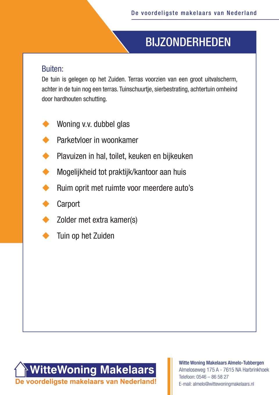 Tuinschuurtje, sierbestrating, achtertuin omheind door hardhouten schutting. Woning v.