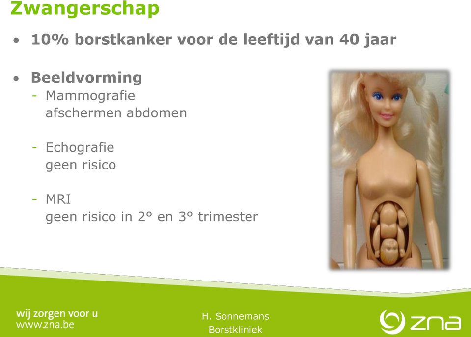 Mammografie afschermen abdomen -