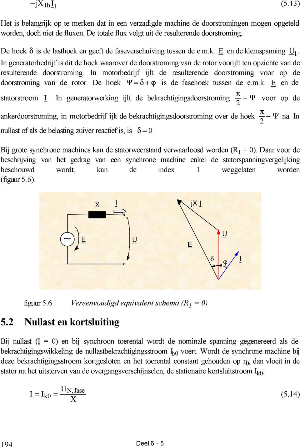 n generatorbedrijf is dit de hoek waarover de doorstroming van de rotor voorijlt ten opzichte van de resulterende doorstroming.