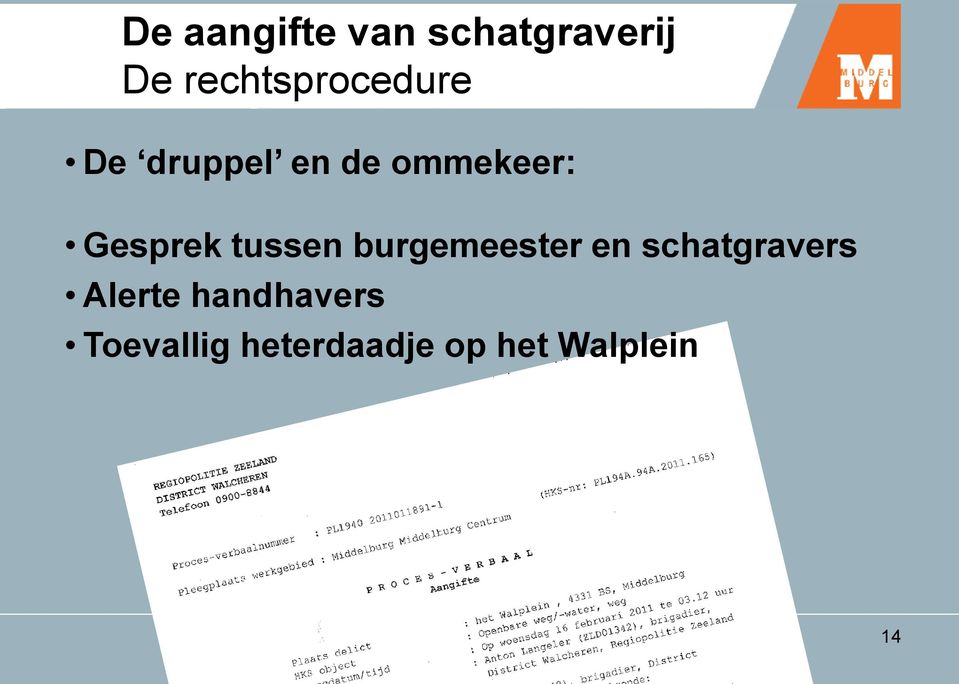 burgemeester en schatgravers Alerte