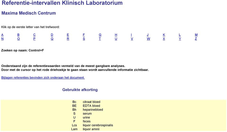 Door met de cursor op het rode driehoekje te gaan staan wordt aanvullende informatie zichtbaar.