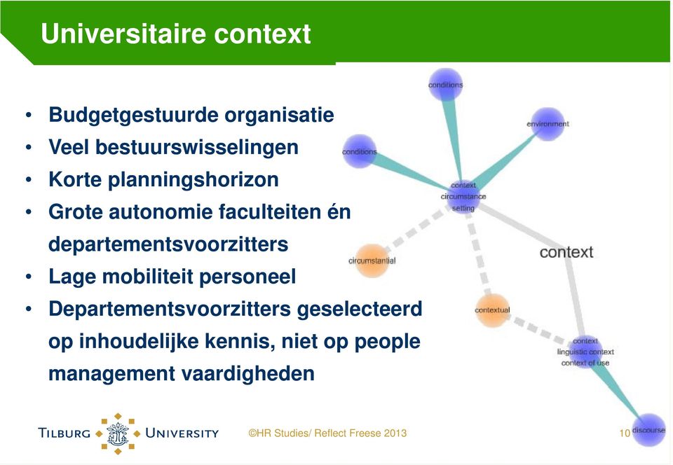 Lage mobiliteit personeel Departementsvoorzitters geselecteerd op inhoudelijke