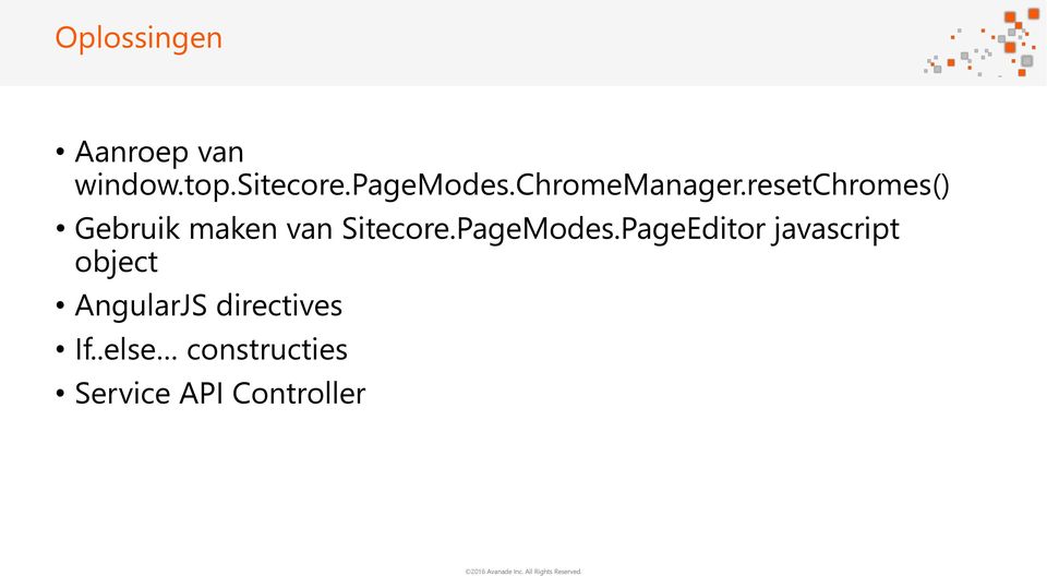 resetchromes() Gebruik maken van Sitecore.PageModes.