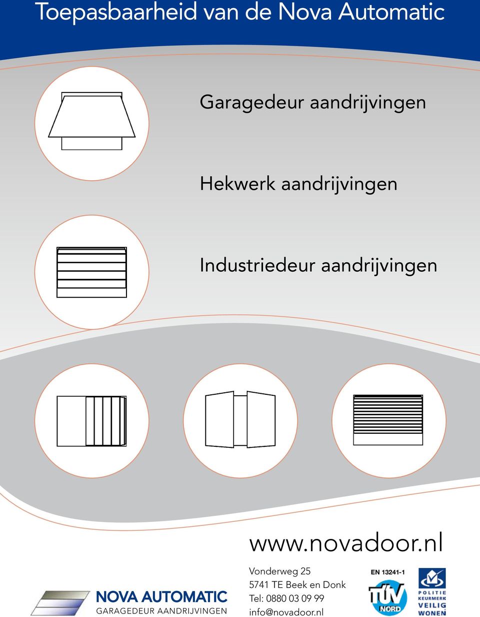 AUTOMATIC GARAGEDEUR AANDRIJVINGEN www.novadoor.
