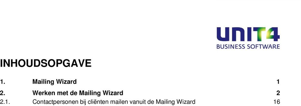 Werken met de Mailing Wizard 2 2.