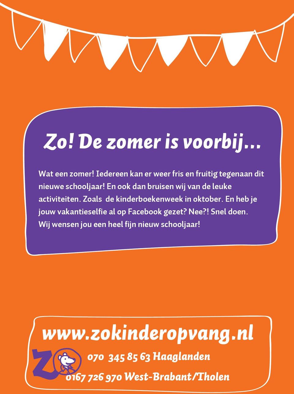 En ook dan bruisen wij van de leuke activiteiten. Zoals de kinderboekenweek in oktober.