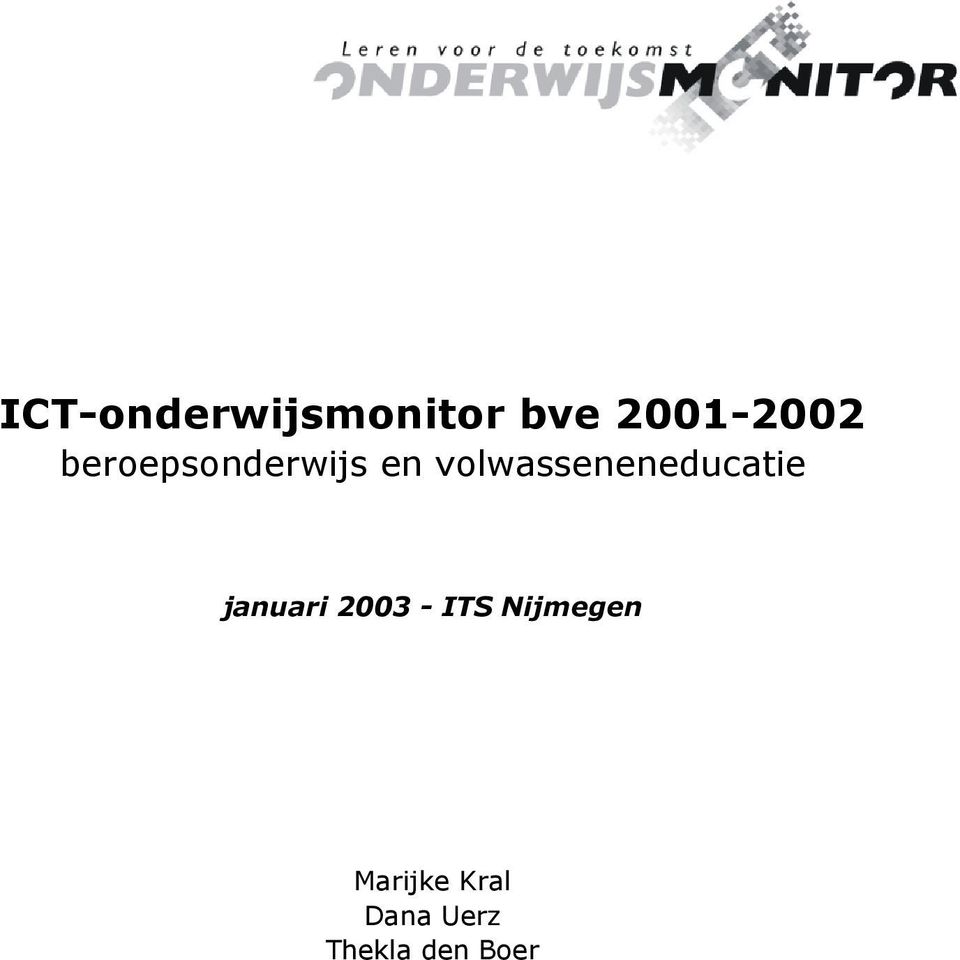 volwasseneneducatie januari 2003 -