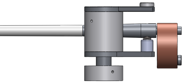 5. Montage element. Laat tijdens de montage van het element het beschermkapje voor de naald, dit om het risico van beschadiging te verkleinen. a. Monteer de zenith stelplaat-l aan het element.