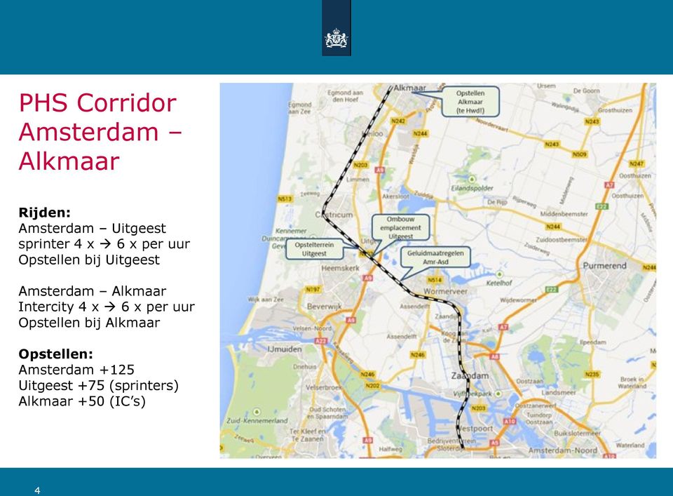 Alkmaar Intercity 4 x 6 x per uur Opstellen bij Alkmaar