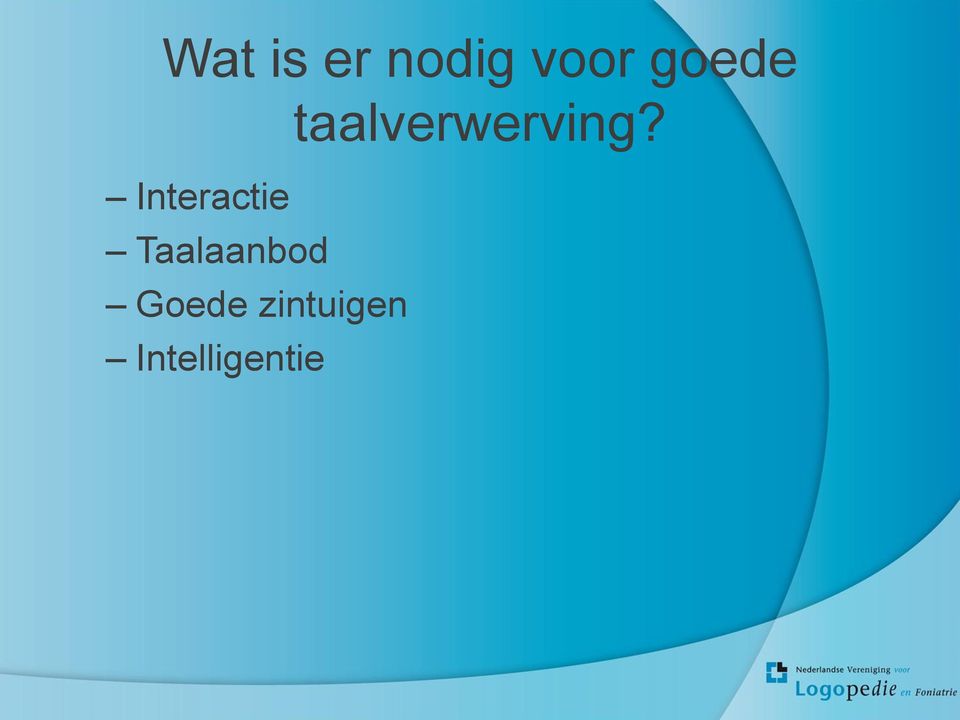 Interactie Taalaanbod