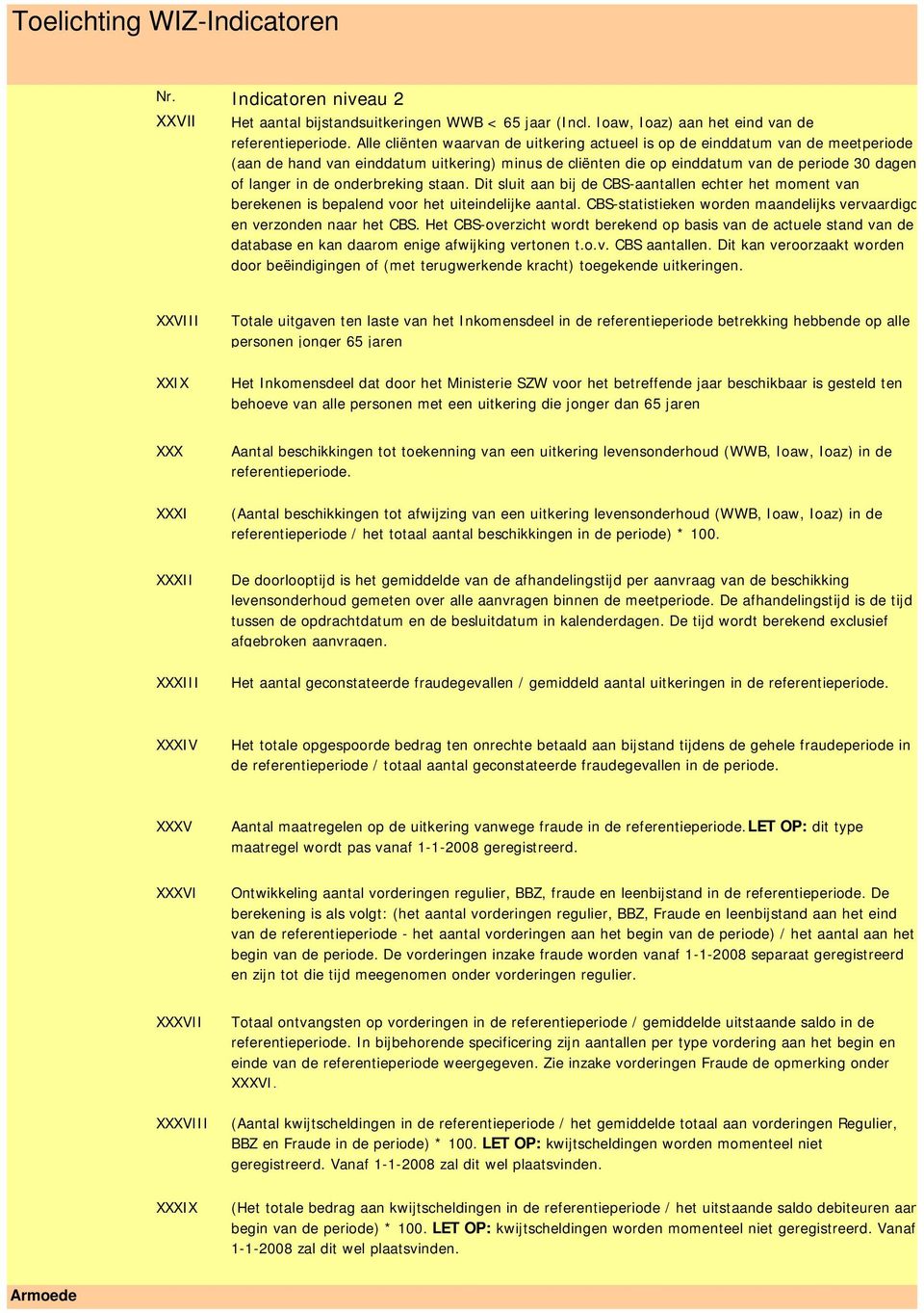 periode 30 dagen of langer in de onderbreking staan. Dit sluit aan bij de CBS-aantallen echter het moment van berekenen is bepalend voor het uiteindelijke aantal.