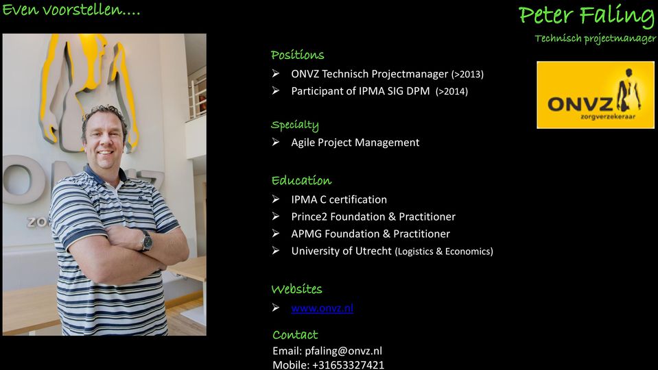Technisch projectmanager Specialty Agile Project Management 2 kids Education IPMA C certification