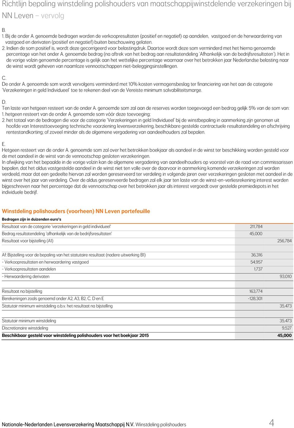 goochelaar ongezond Belofte Winstdeling Polishouders. Nationale-Nederlanden Levensverzekering  Maatschappij N.V. - PDF Free Download