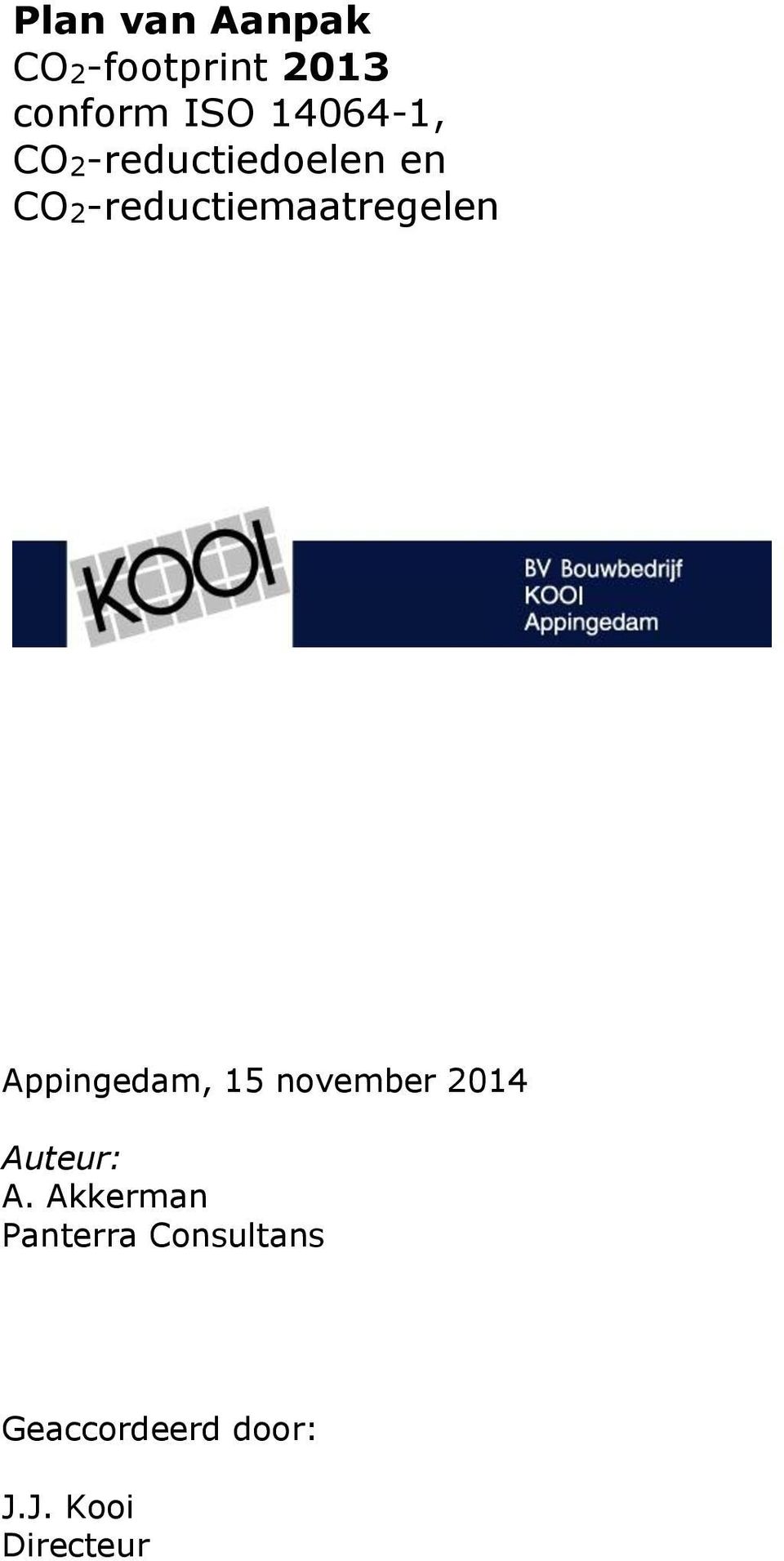 CO2-reductiemaatregelen Appingedam, 15 november 2014