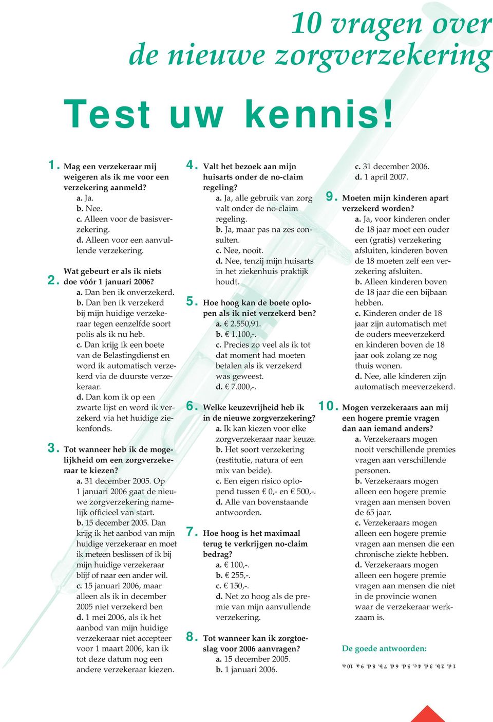 Dan krijg ik een boete van de Belastingdienst en word ik automatisch verzekerd via de duurste verzekeraar. d. Dan kom ik op een zwarte lijst en word ik verzekerd via het huidige ziekenfonds.