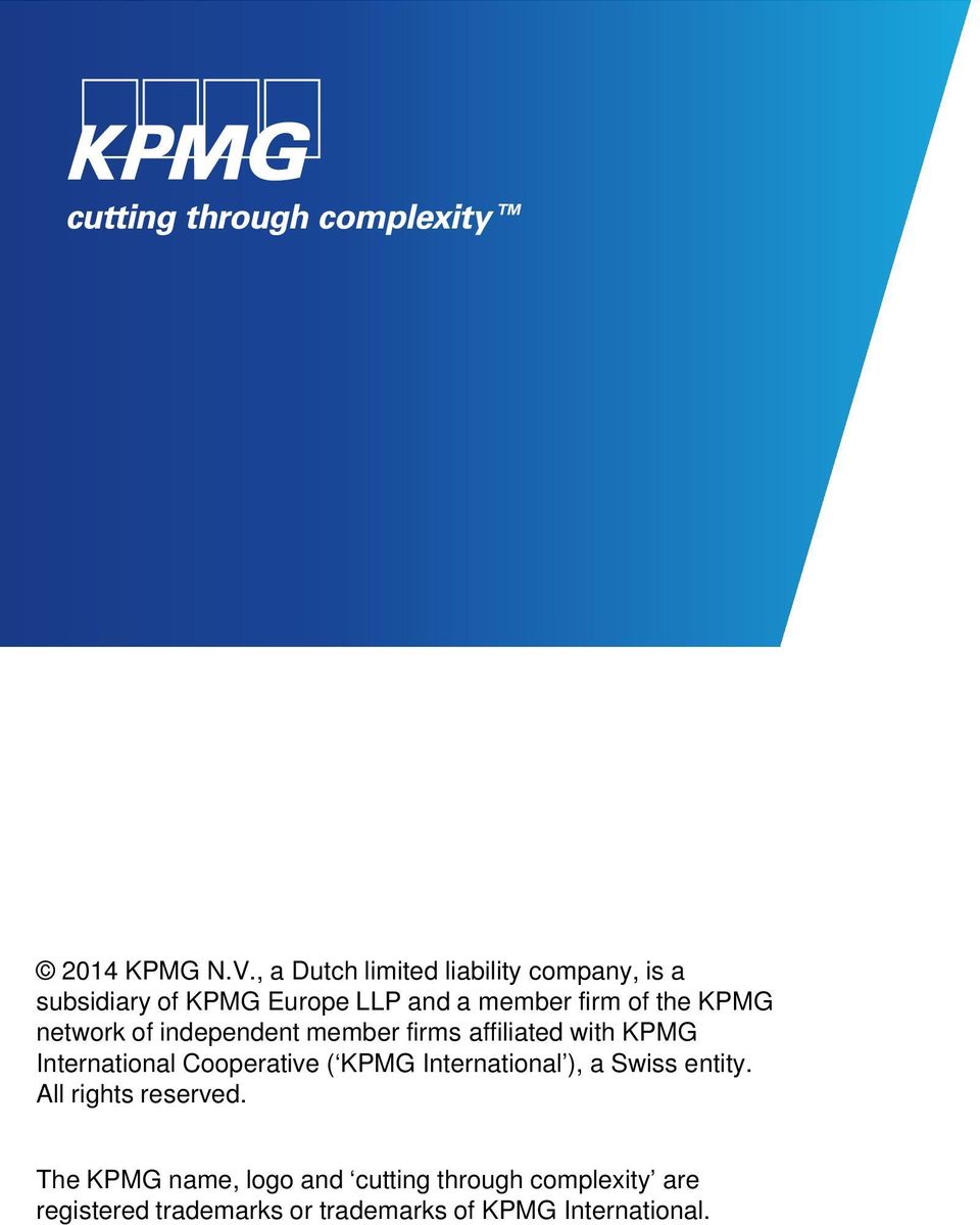 the KPMG network of independent member firms affiliated with KPMG International Cooperative (