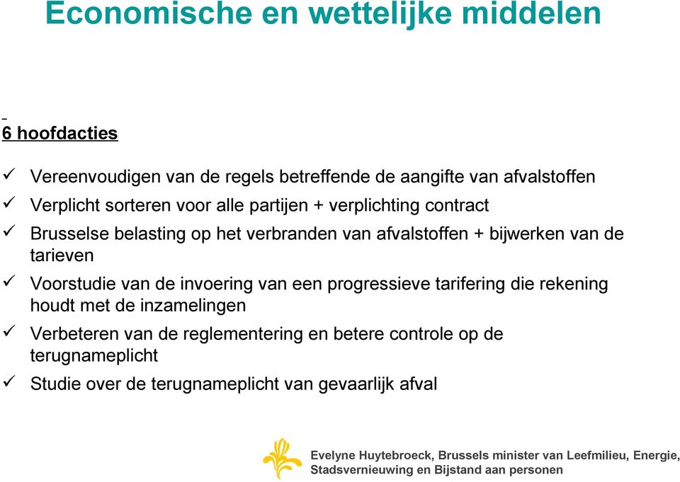 bijwerken van de tarieven Voorstudie van de invoering van een progressieve tarifering die rekening houdt met de