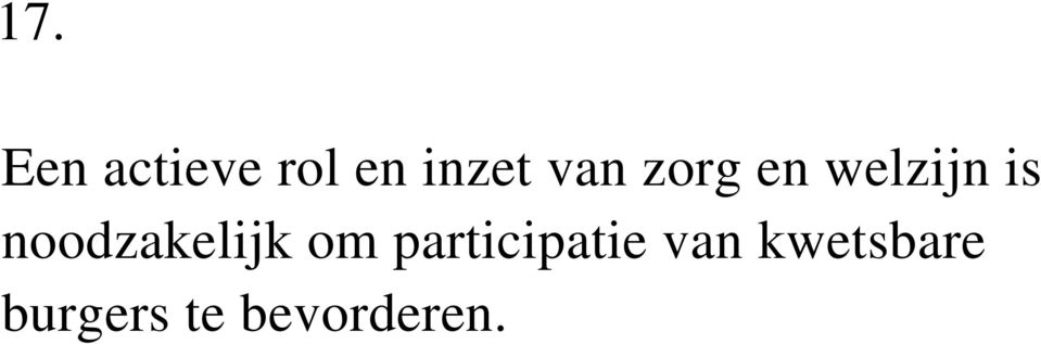 noodzakelijk om participatie