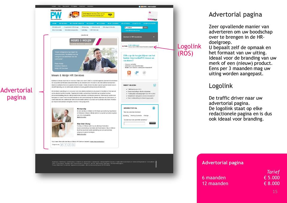 Eens per 3 maanden mag uw uiting worden aangepast. Advertorial pagina Logolink De traffic driver naar uw advertorial pagina.