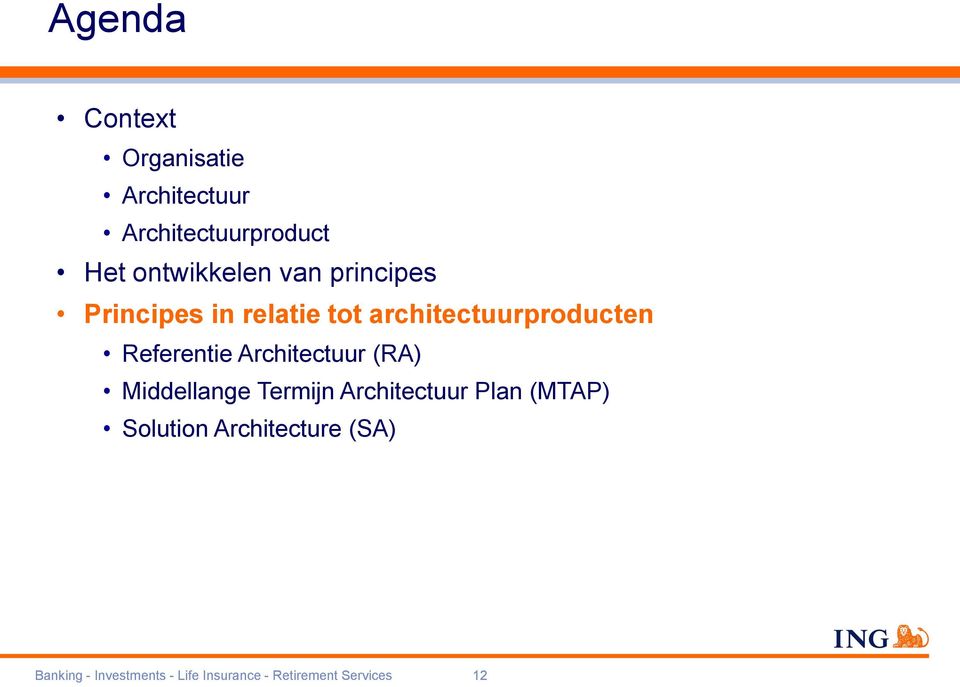 Architectuur (RA) Middellange Termijn Architectuur Plan (MTAP) Solution