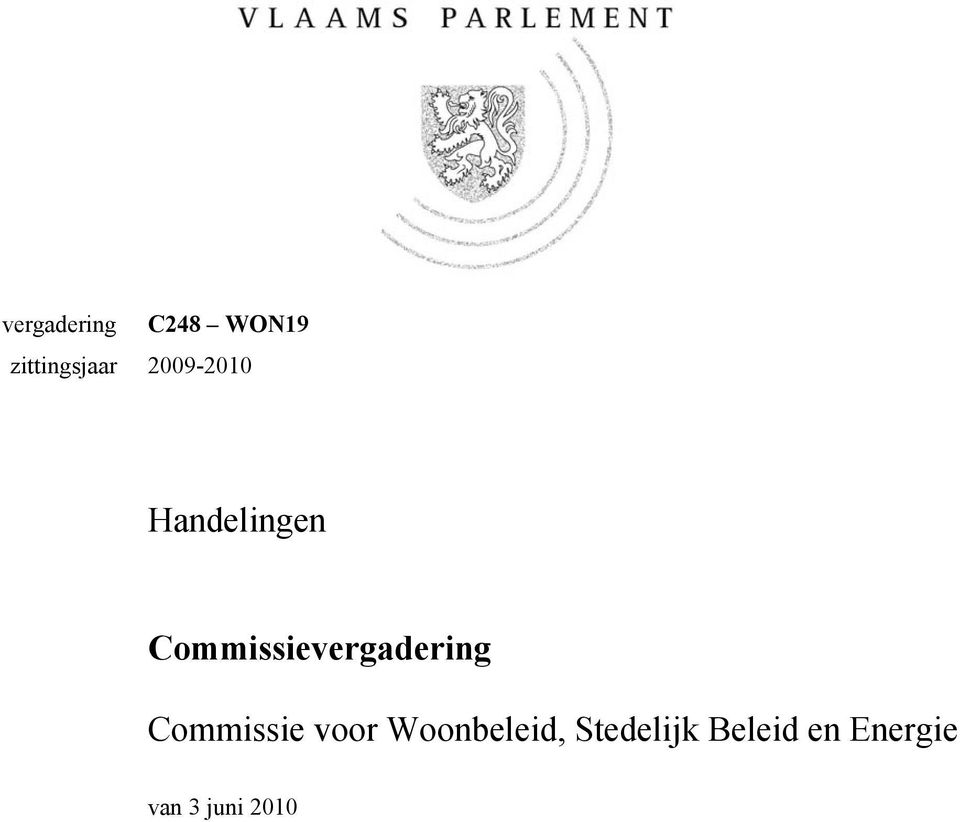 Commissievergadering Commissie voor