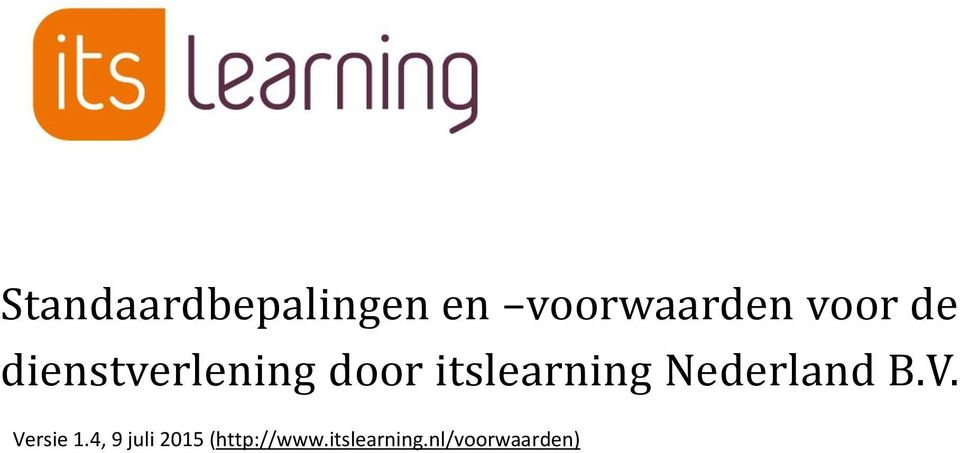 itslearning Nederland B.V. Versie 1.