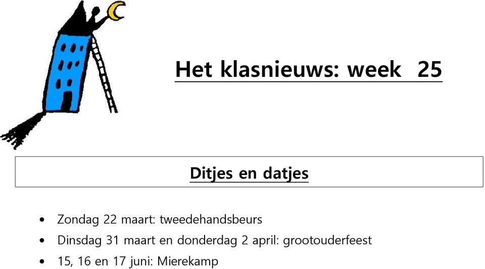 tweedehandsbeurs Dinsdag 31 maart en