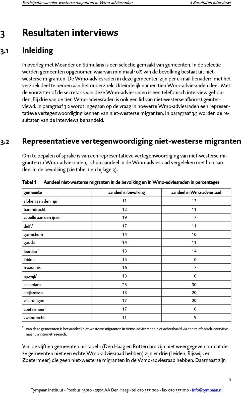 De Wmo-adviesraden in deze gemeenten zijn per e-mail benaderd met het verzoek deel te nemen aan het onderzoek. Uiteindelijk namen tien Wmo-adviesraden deel.