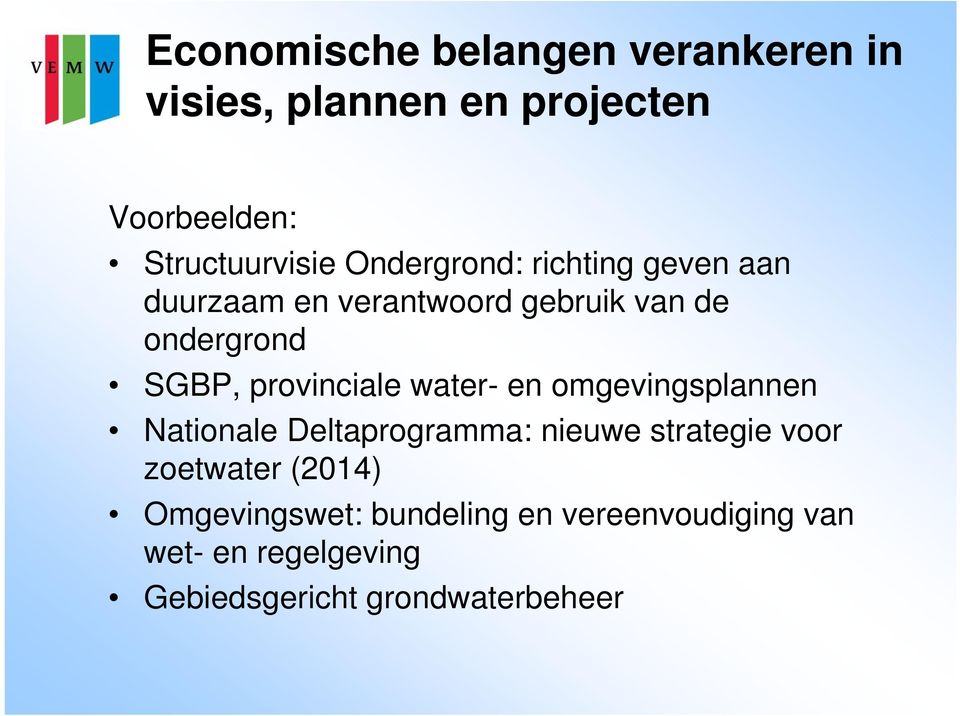 provinciale water- en omgevingsplannen Nationale Deltaprogramma: nieuwe strategie voor