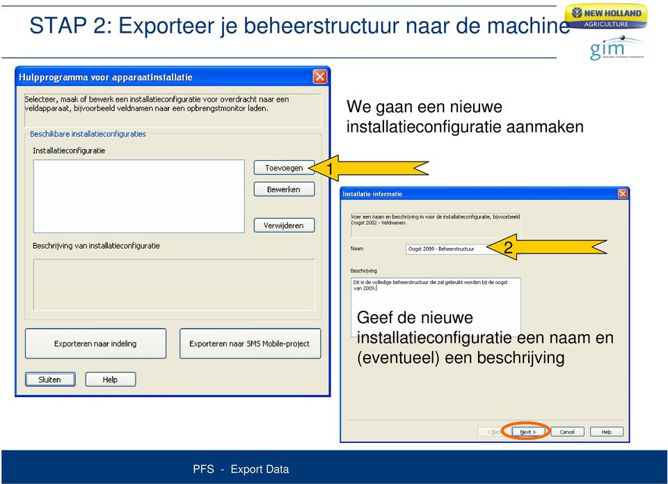 installatieconfiguratie aanmaken 2 Geef de nieuwe