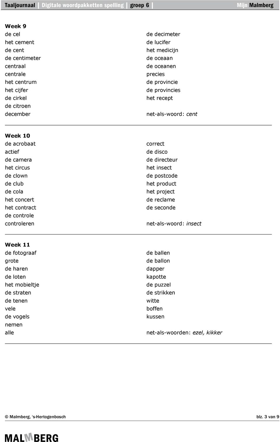 Super Taaljournaal Digitale woordpakketten spelling groep 6 - PDF Gratis PD-39