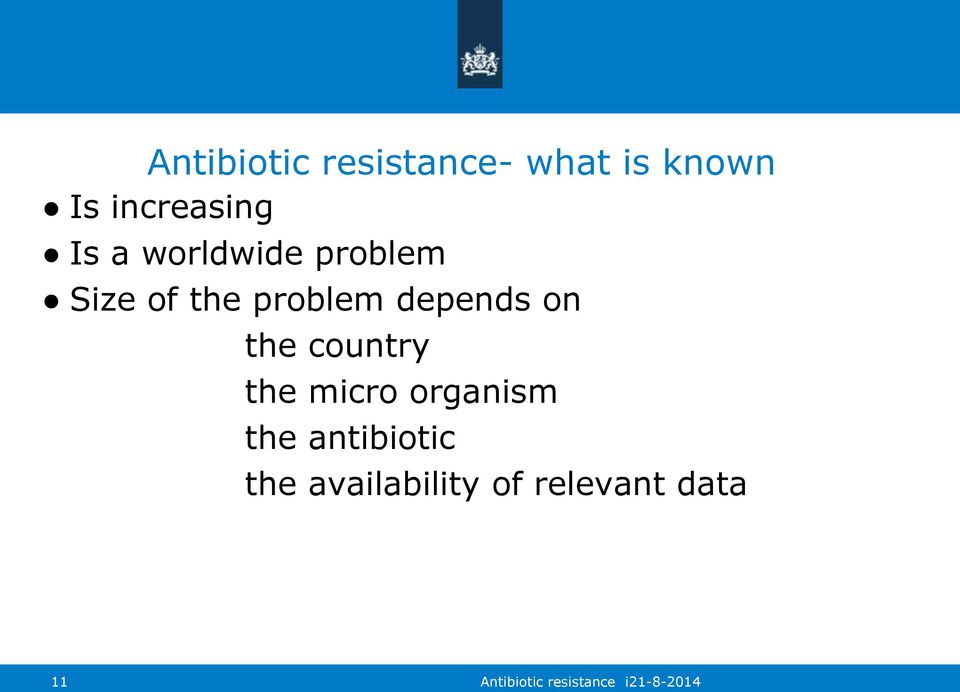 country the micro organism the antibiotic the