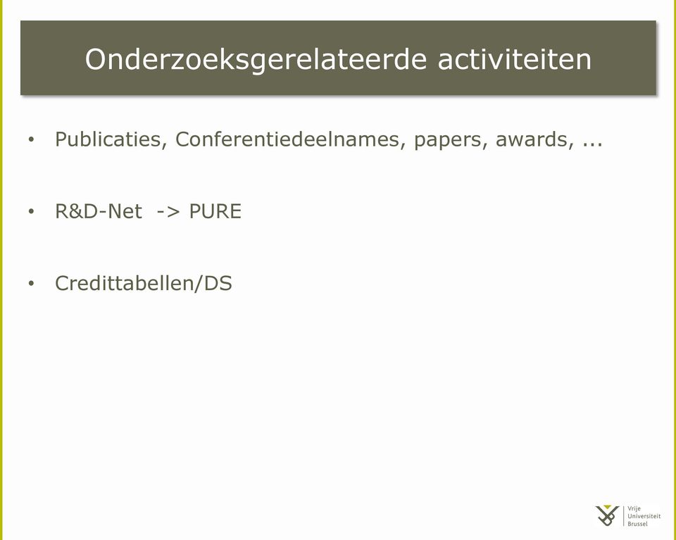 Conferentiedeelnames, papers,