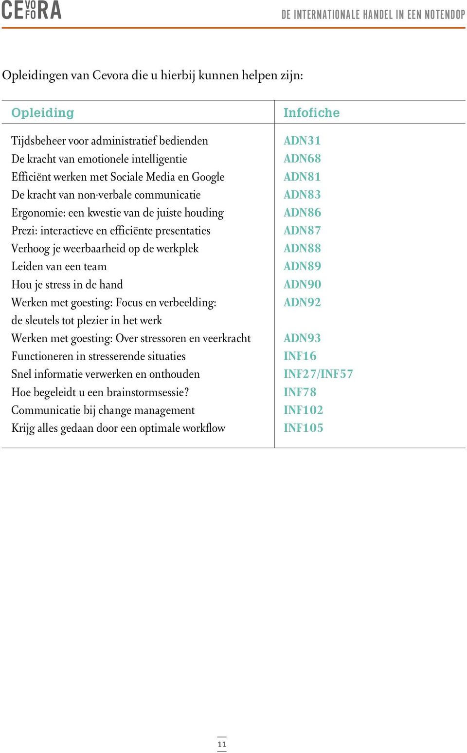 werkplek Leiden van een team Hou je stress in de hand Werken met goesting: Focus en verbeelding: de sleutels tot plezier in het werk Werken met goesting: Over stressoren en veerkracht Functioneren in