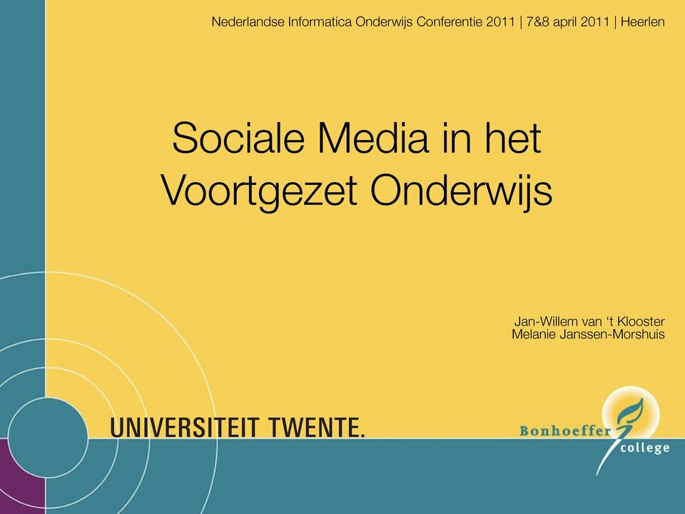 Sociale Media in het Voortgezet Onderwijs