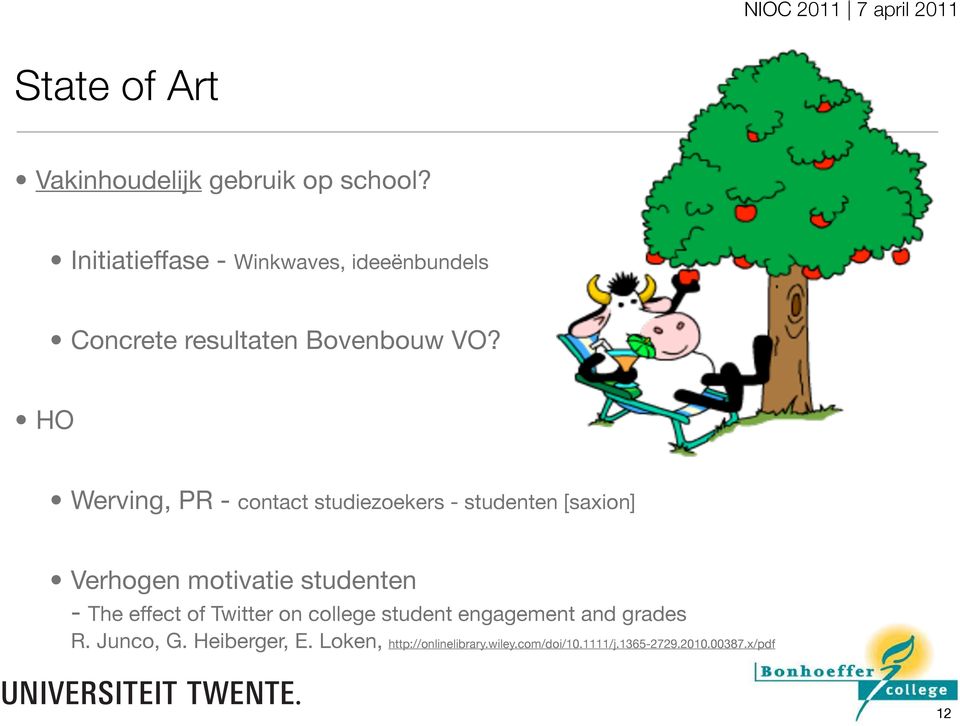 HO Werving, PR - contact studiezoekers - studenten [saxion] Verhogen motivatie studenten - The effect