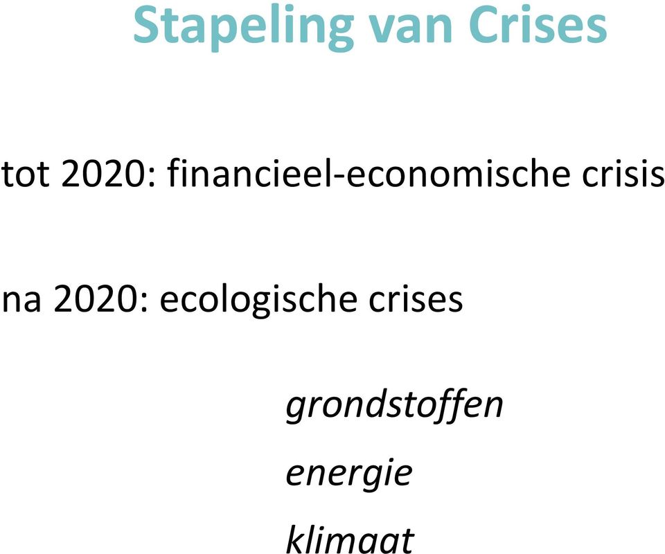 crisis na 2020: ecologische