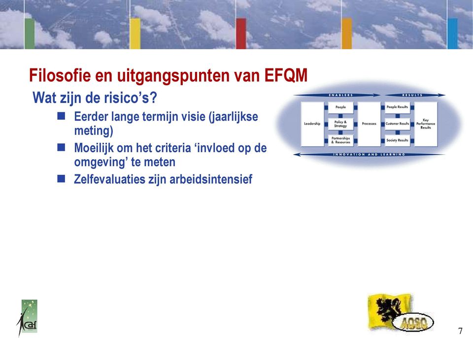 Eerder lange termijn visie (jaarlijkse meting)