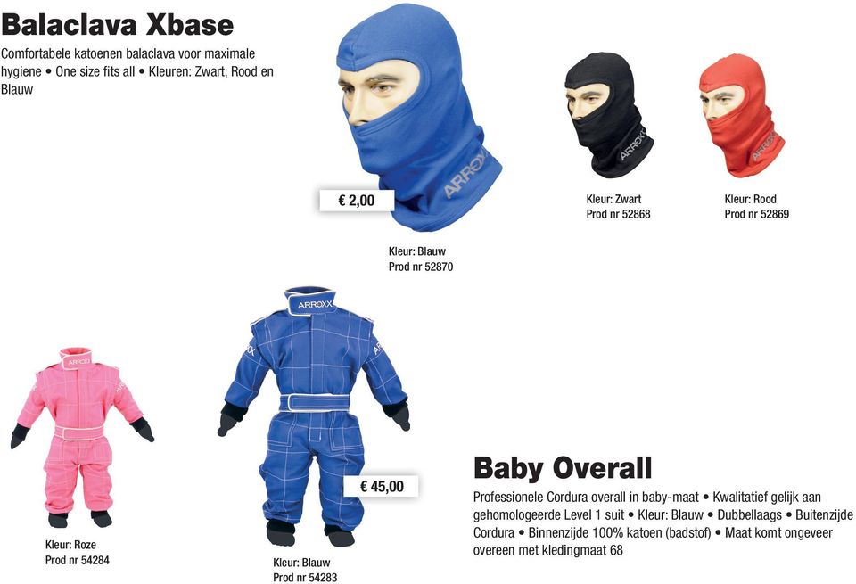 Baby Overall Professionele Cordura overall in baby-maat Kwalitatief gelĳ k aan gehomologeerde Level 1 suit