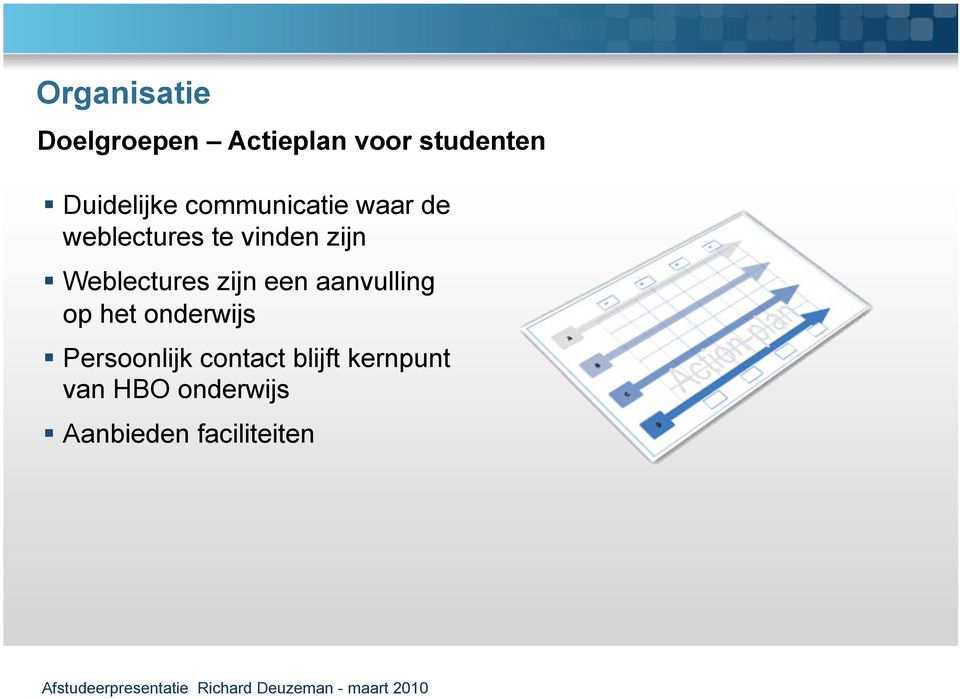 Weblectures zijn een aanvulling op het onderwijs