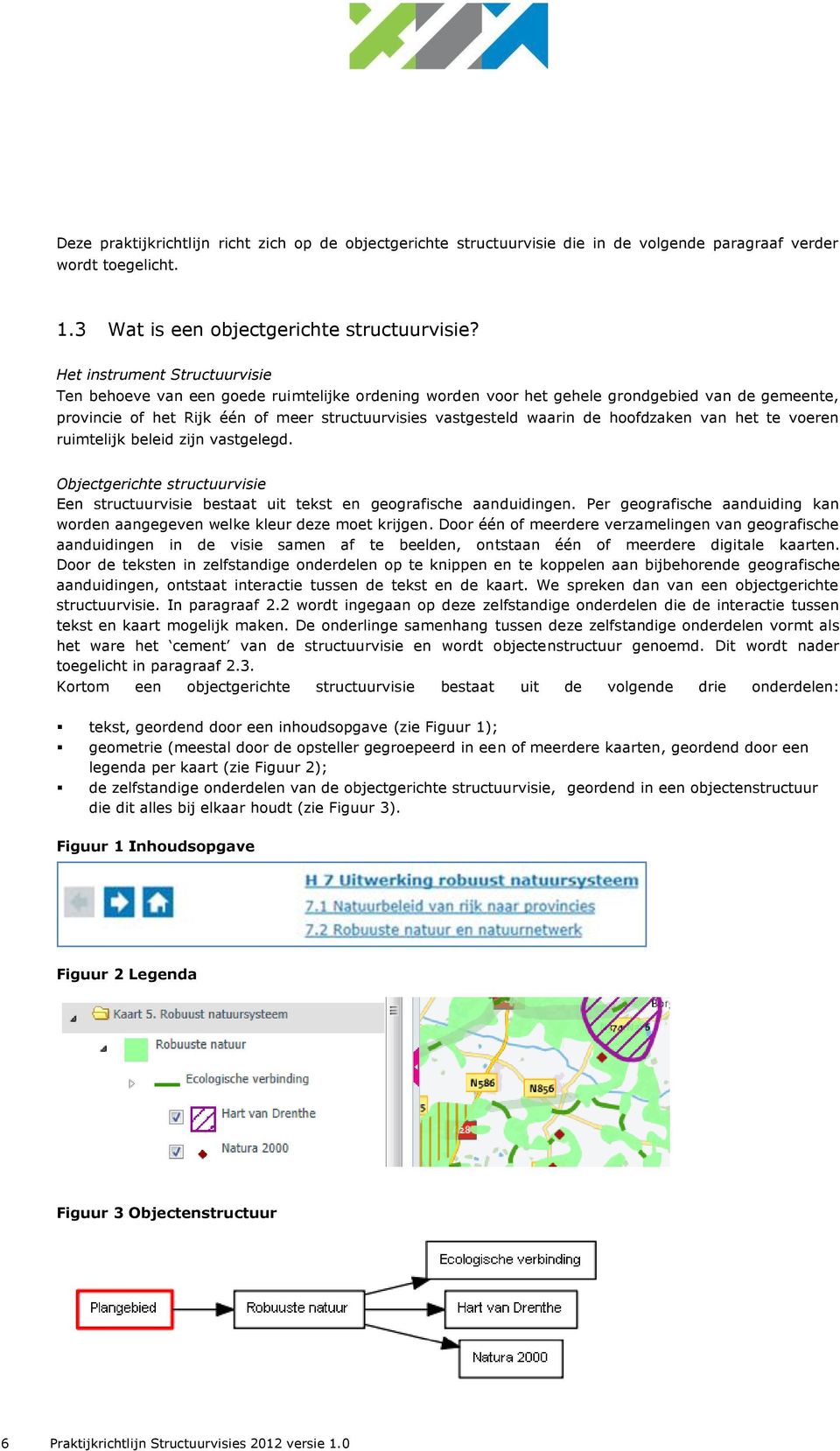 de hoofdzaken van het te voeren ruimtelijk beleid zijn vastgelegd. Objectgerichte structuurvisie Een structuurvisie bestaat uit tekst en geografische aanduidingen.