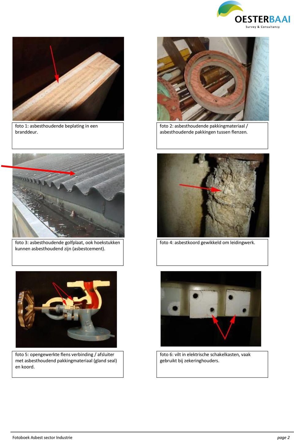 foto 3: asbesthoudende golfplaat, ook hoekstukken kunnen asbesthoudend zijn (asbestcement).