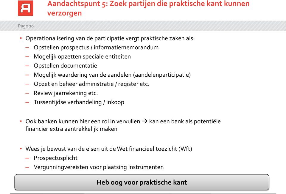 administratie / register etc. Review jaarrekening etc.