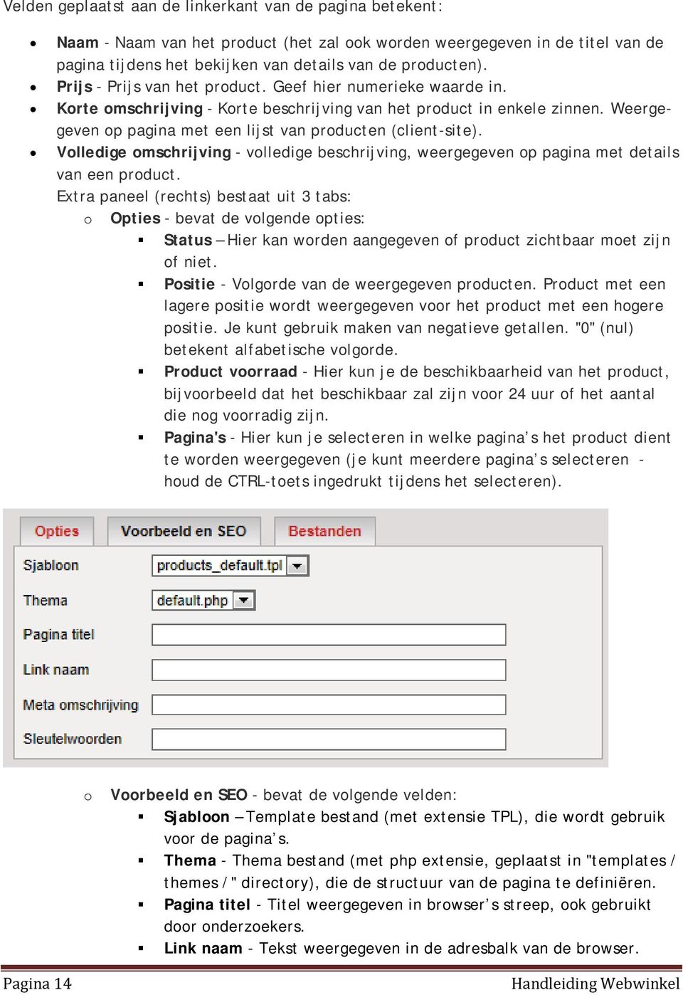 Volledige omschrijving - volledige beschrijving, weergegeven op pagina met details van een product.